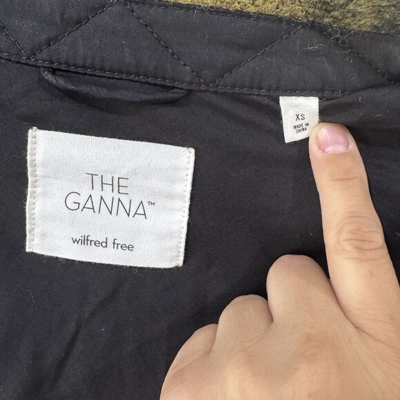 Wilfred Free The Ganna Oversized Shirt Jacket Shacket Wool Plaid Button XS EUC - Picture 6 of 12